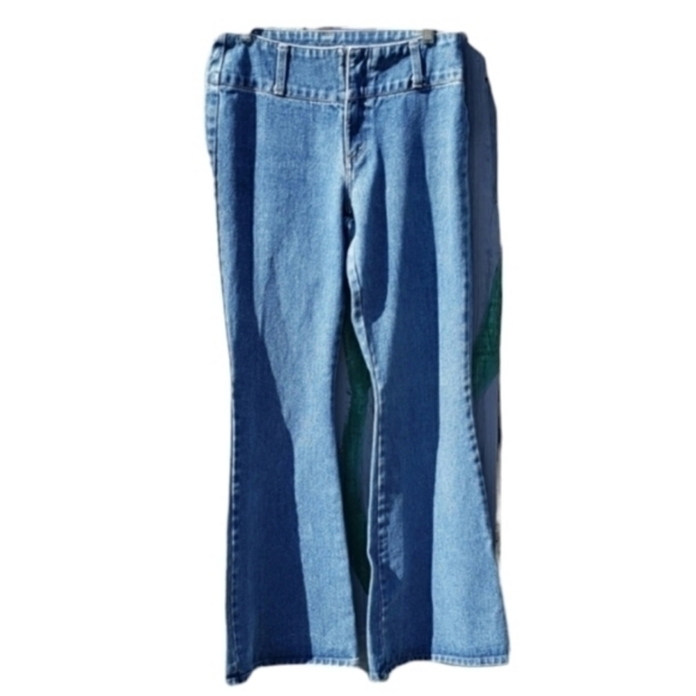 D'Mode Classix Cotton Denim Bell Bottom Blue Jeans Pants Women Size 7‎